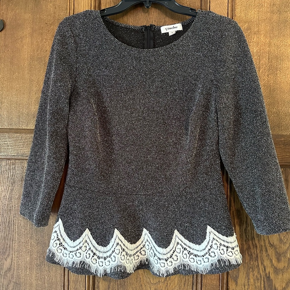 Y2K 90s Lace Peplum blouse